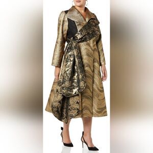 NEW Making The Cut 3 Season Jacquard Metallic Jacket w/ Elegant Wrap Size: S,LG